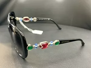 Bvlgari Jeweled 8080-B Cat Eye Sunglasses RARE ! - Picture 1 of 12
