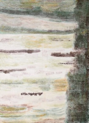 Silk Gabbeh Abstract Contemporary Area Rug 5x7 ft Hand-knotted Foyer Carpet - Image 1 of 4