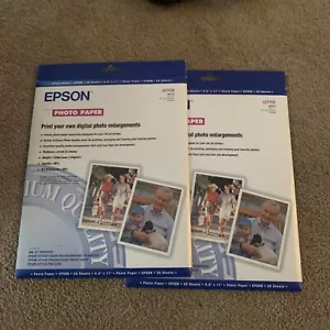 Two EPSON GLOSSY PHOTO PAPER - 20 Sheet Pack 8.5" x 11" - Picture 1 of 7
