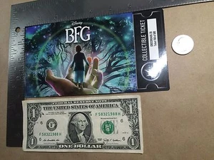 Disney "The BFG" Collectible Regal Movie Ticket, Limited Edition Roald Dahl - Picture 1 of 4