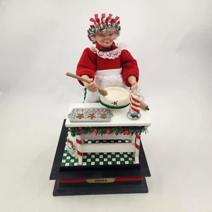 Vintage Holiday Creations Musical Mrs Claus Baking Cookies 1993 Noel Works - Picture 1 of 11