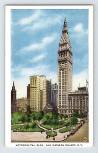 Cartolina New York City Metropolitan Met Life Building anni '30 non spedita - Foto 1 di 2