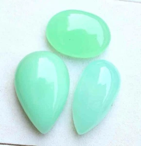 53,60 Ct Natürlicher Chrysopras 24*16 mm Birne Cabochon Lose Edelstein - Bild 1 von 2