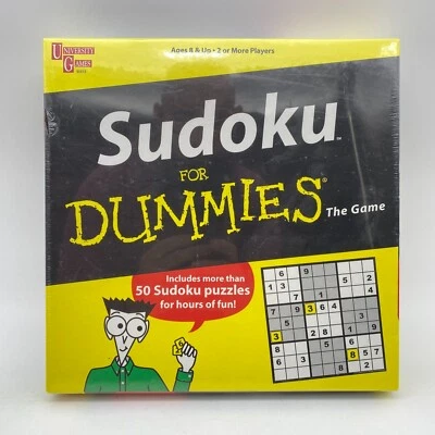 Sudoku for Dummies Game SEALED University Games 2005 Family Kids Number Puzzle - Image 1 of 4