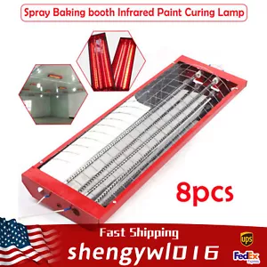 8*2KW Infrared Paint Heating Lamp Heater for Spray Baking Room Halogen 110V USA - Picture 1 of 15