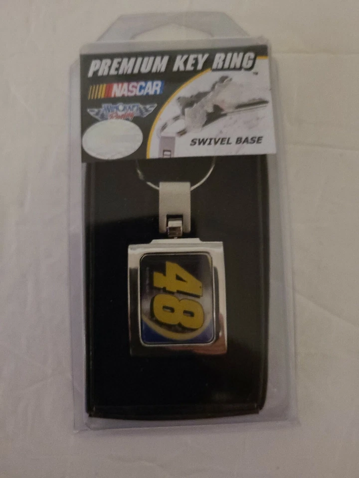 Jimmie Johnson #48 NASCAR/WinCraft Racing Premium Swivel Base Key Ring. NewW/Box - Image 1 of 2