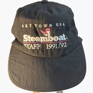 Steamboat Ski Town USA Staff Hat 1991 92 Black Adjustable Cap Vintage - Bild 1 von 8