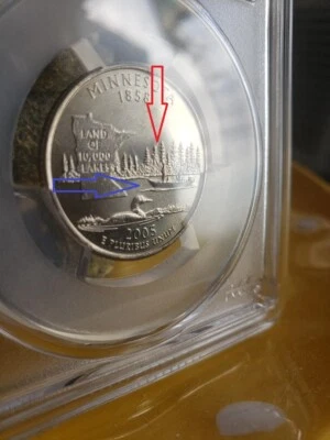 mint errors 2005 P MINNESOTA one extra stick & two fishes caught NO GLASS NEEDED - Image 1 of 3