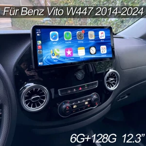 Radio Coche 12.3" Android 13 6+128G Para Benz Vito W447 14-24 GPS Navi 4G 8 Núcleos SWC - Imagen 1 de 12