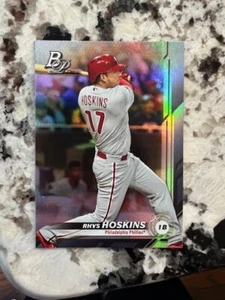 Tarjeta Bowman Platinum 2019 Philadelphia Phillies Rhys Hoskins #63 - Imagen 1 de 1