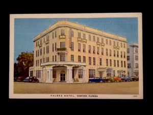 c1940's Valdez Hotel Sanford, Florida Vintage Postcard - Picture 1 of 2