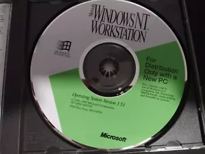 Rare Vintage Microsoft Windows NT Workstation v3.51 CDROM - Picture 1 of 4