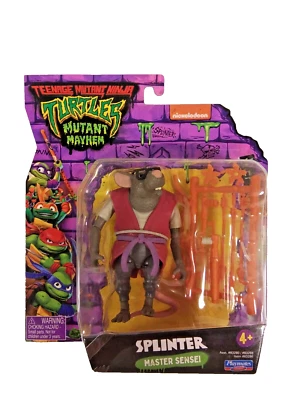 Figura de acción Splinter MUTANT MAYHEM TMNT Ninja Turtles Master Sensei nueva Foto 1 de 2