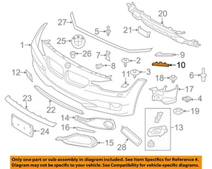 BMW OEM Front Bumper Grille Grill-Bumper Cover Side Bracket Left 51117294653 - Picture 1 of 2