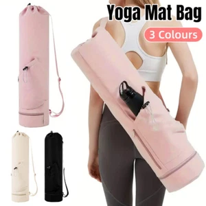 Yoga Mat Carrying Bag Backpack Sports Fitness Tote Bag for Women Travel Gym Use - Picture 1 of 18