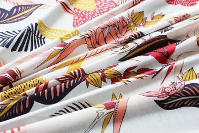 1,40m Jersey 3,80€/m²  Singlejersey geblümt BIO-Baumwolle FB30 - Bild 1 von 4