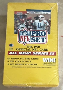 LOT, 5 PRO SET 1990, SERIES II NFL FOOTBALL BOXES each 36 SEALED PACKS, NEW - Picture 1 of 7