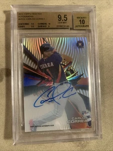 2015 Topps High Tek Auto Rookie Carlos Correa RC BGS 9,5 Auto 10 Houston Gem - Imagen 1 de 4