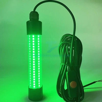 TRUSTEDPLCSUPPLIER 50000Lumens 126 LED Green Underwater Fishing Light Lamp Fish Attract 5m 12V