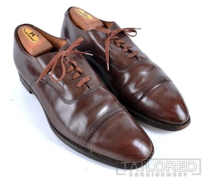 Zapatos de vestir Oxford con puntera de cuero marrón liso Brooks Brothers - EU 41 D / US 8 Foto 1 de 4
