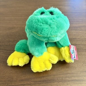 Vintage   Buddy the frog  Farm Yard Beanpals KellyToy Beanbag Plush New tags - Picture 1 of 6