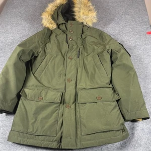 J Crew Jacket Mens Large Green Nordic Parka Heavy Outdoor Hiking Ski Primaloft - Picture 1 of 18