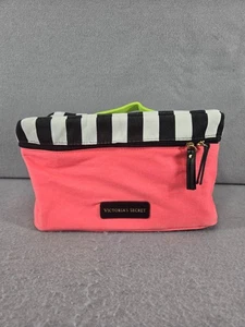 Victoria's Secret Lingerie Bag, Travel Bag, Pink w/stripes, Inner pockets - Picture 1 of 12