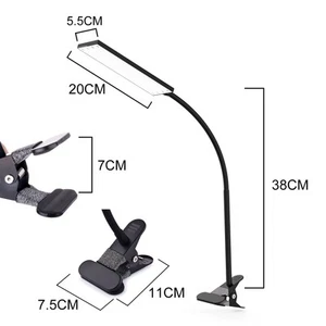 5W Clip on Read Table Lamp Eye Care USB Desk Lamp Flexible Gooseneck USB Powered - Picture 1 of 15