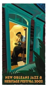 2002 Jazz Fest Poster Wynton Marsalis - Picture 1 of 1