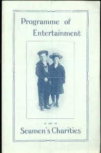 Programa de entretenimiento de caridades de marineros Cunard Line R M S Caronia 1919 - Imagen 1 de 1