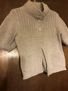 Damenpullover Größe M grau Kurzarm Baumwolle Nylon Wolle EXPRESS 22 lang - Bild 1 von 5