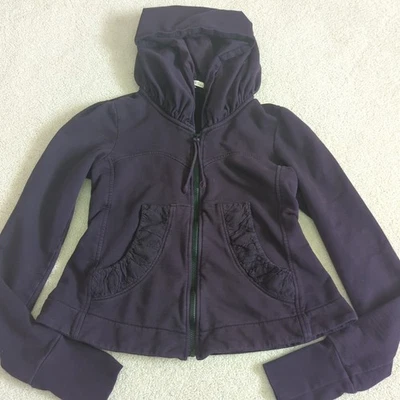 Prairie Underground Hoodie Large Purple Jacket Organic Cotton Zip Pockets USA * - Image 1 of 4