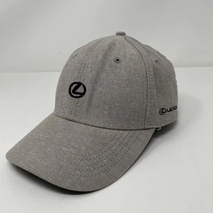 Vintage Lexus Hat Cap Strap Back Gray Embroidered Linen Rayon Luxury Car Dad - Picture 1 of 12