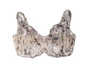 SOMA ~34G~ Beige Sensuous Lace Unlined Bra, Underwire, Sheer~ Full Coverage - Picture 1 of 10
