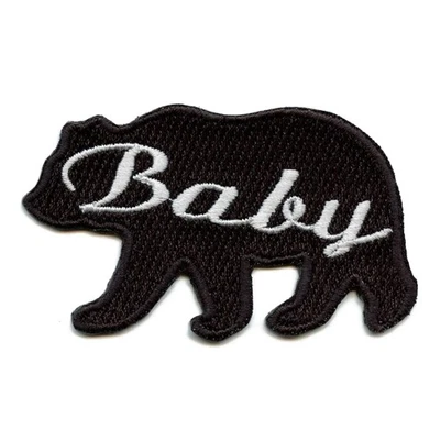 Baby Bear Patch Family Silhouette Embroidered Iron On - Image 1 of 2