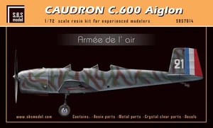 SBS Model 1/72 Caudron C.600 Aiglon Armée de l'Air Full Resin Kit - SBS7014 - Bild 1 von 6