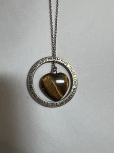 Hope Trust Love Dream Heart Necklace  - Picture 1 of 3