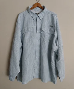 Habit Fishing Shirt Men 3XL Navy/Green Check 40+ Solar Factor Long Sleeve Vented - Picture 1 of 20