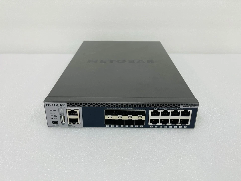 Netgear M4300-8X8F XSM4316S 8x 10G SFP+ & 8x 10G RJ45 Stackable Managed Switch - Image 1 of 4