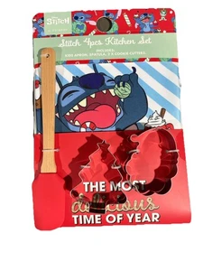 Stitch 4-teiliges Küchenset Weihnachten Cool Neu - Bild 1 von 3