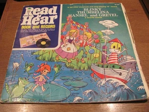 1972 Read n Hear Book and Record – Blinky, Thumbelina, Hansel and Gretel - Foto 1 di 9