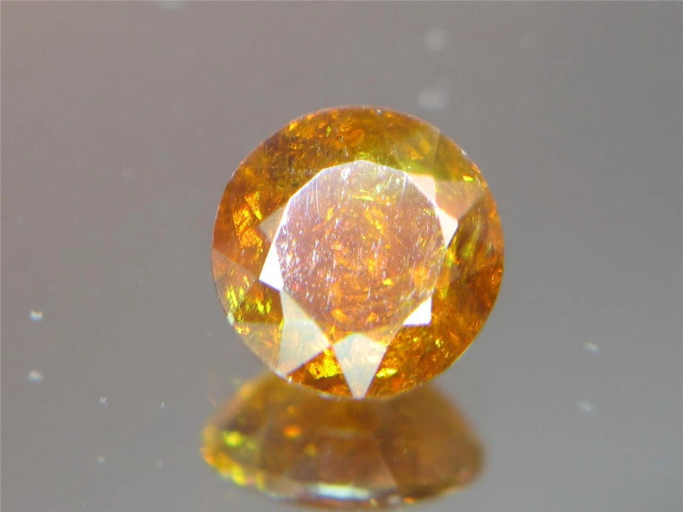 IMPRESIONANTE ESFALERITA ESPAÑOLA DORADA NARANJA FUENTE ÚNICA NATURAL SIN TRATAR 4,69 QUILATES Foto 1 de 1