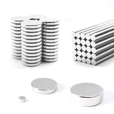 PACKIVO Neodym Supermagnet Scheibenmagnete Starke Magnete Ø2-15 mm Menge Wählbar - Bild 1 von 4