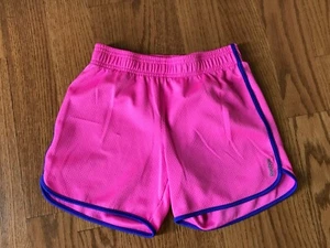 Reebok Girls Pink Athletic Shorts Elastic Waist Size M 10/12 VGUC - Picture 1 of 6