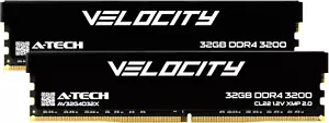 Velocity RAM 64GB (2X32Gb) DDR4 3200Mhz (PC4-25600) XMP 2.0 UDIMM 1.2V Non-Ecc D - Picture 1 of 12