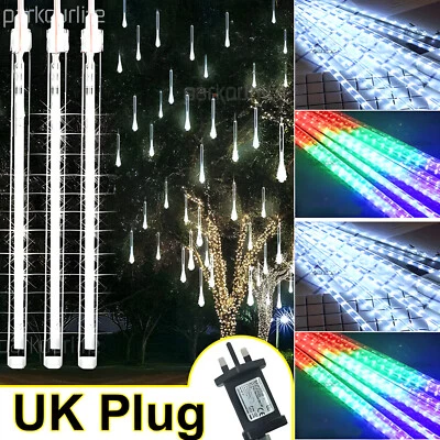 8-32 Tubes 50cm LED Meteor Shower Lights Falling Rain Icicle Party Fairy Lights - Image 1 of 4