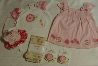 Gymboree Fairy Garden 2T Camisa Leggings Caracol Pinzas para el Pelo Cartera Conjunto Nuevo con Etiquetas Foto 1 de 3