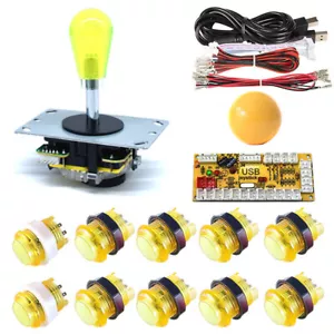 Arcade LED Buttons and Joystick Kit Controller Zero Delay USB Encoder MAME Games - Picture 1 of 10
