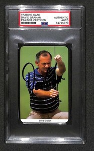 David Graham "US Open & PGA Champion" 1987 Fax Pax Golf Signed Rookie Card PSA