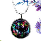  Necklaces for Women Layered Time Tiger Head Halloween Party